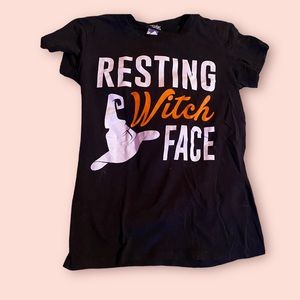 Juniors Xl Resting Witch Face Halloween Shirt